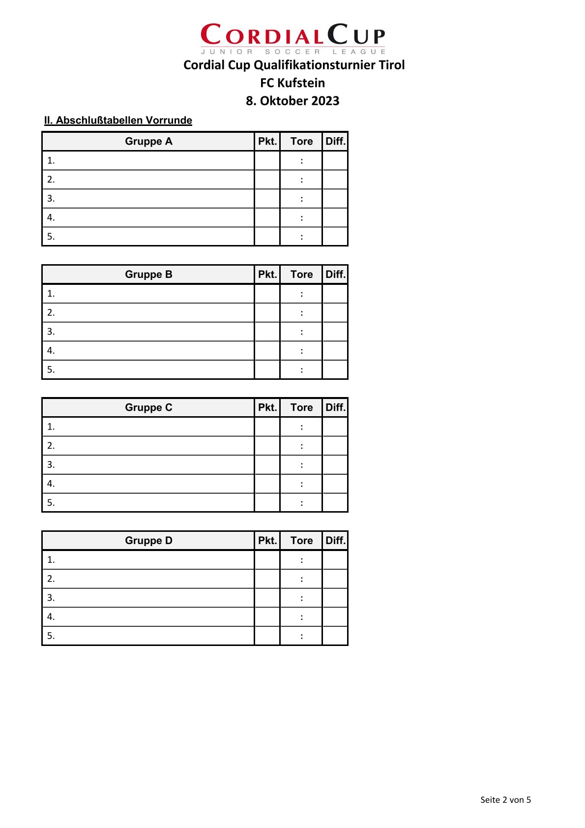 Spielplan Seite 2