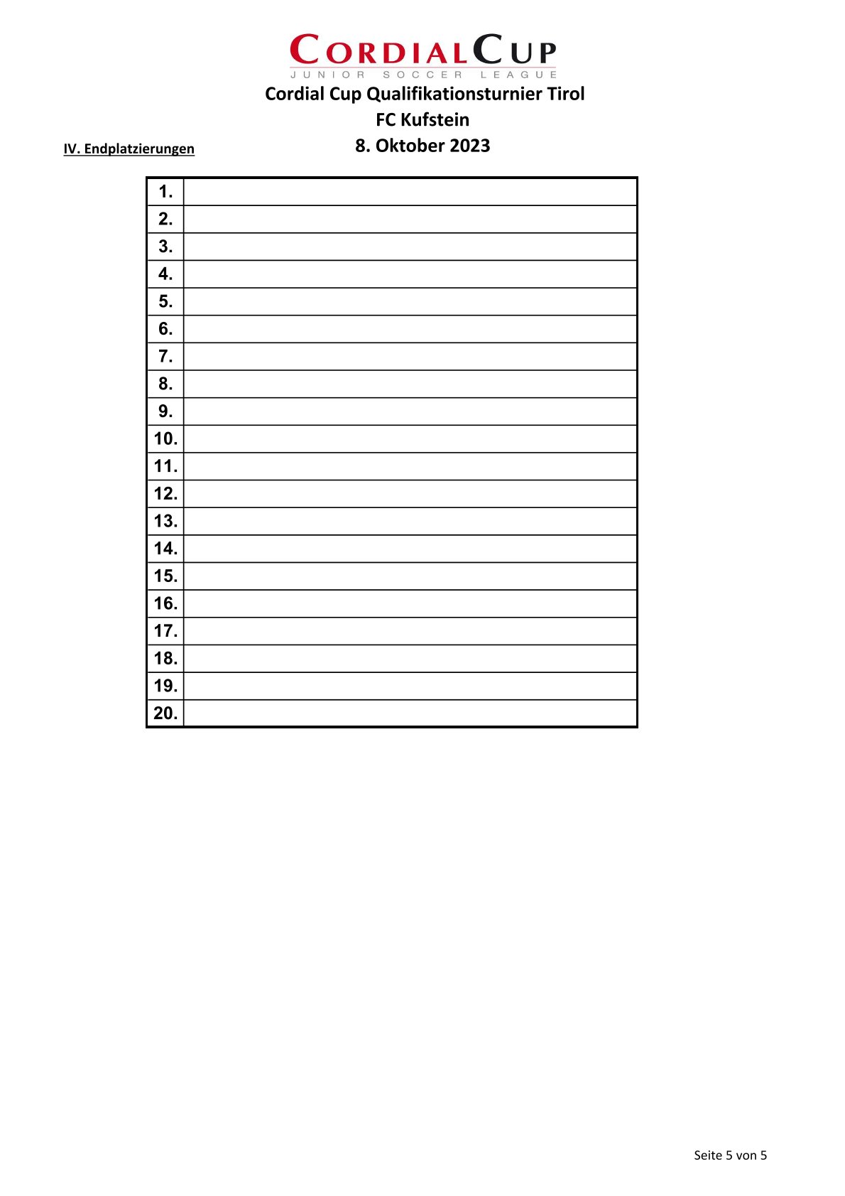 Spielplan Seite 5