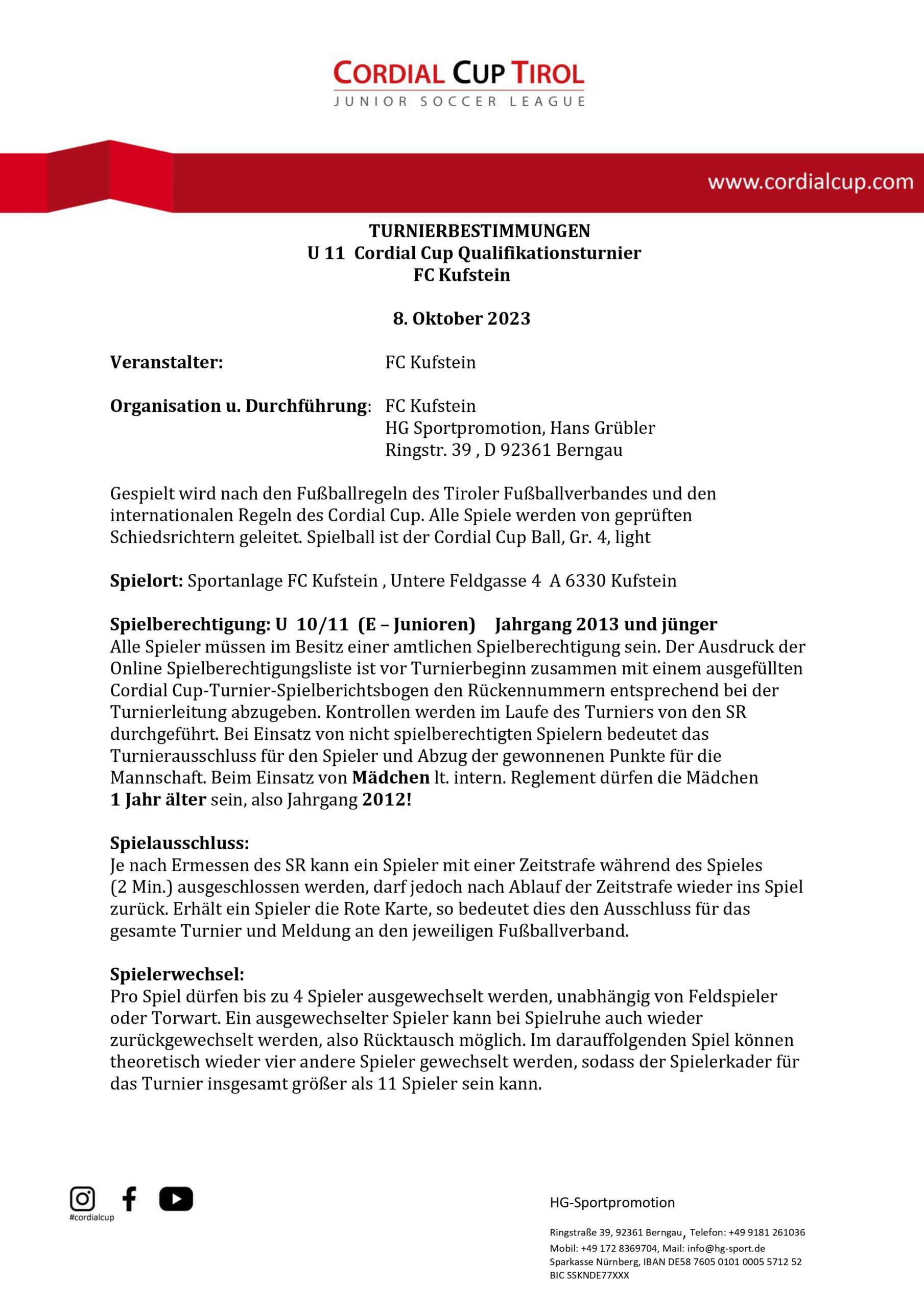 Turnierbestimmungen Seite 1